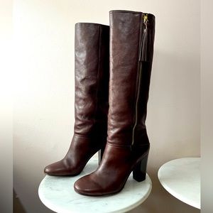 ⭐️🌟⭐️ COACH Therese riding brown leather boot with tassels ⭐️🌟⭐️ size 11B